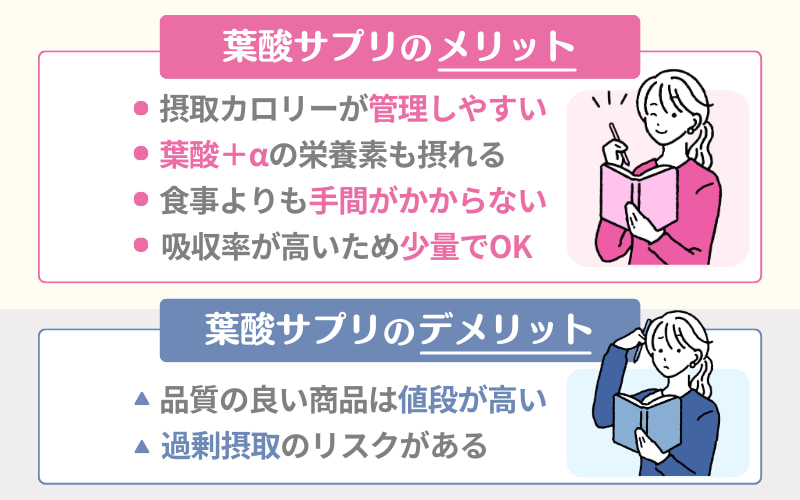 結局、葉酸サプリは飲まない方がいいの？メリット・デメリットを確認