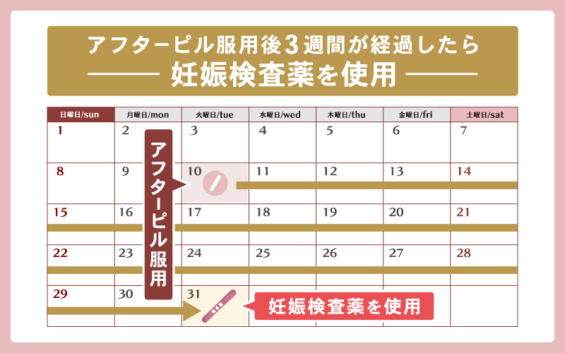 アフターピル服用後3週間が経過したら妊娠検査薬を使用