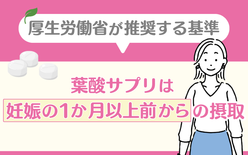 葉酸サプリはいつからいつまで飲むべき?厚生労働省が推奨する基準を紹介