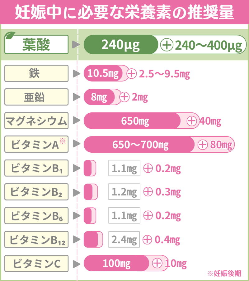 妊娠中に必要な栄養素