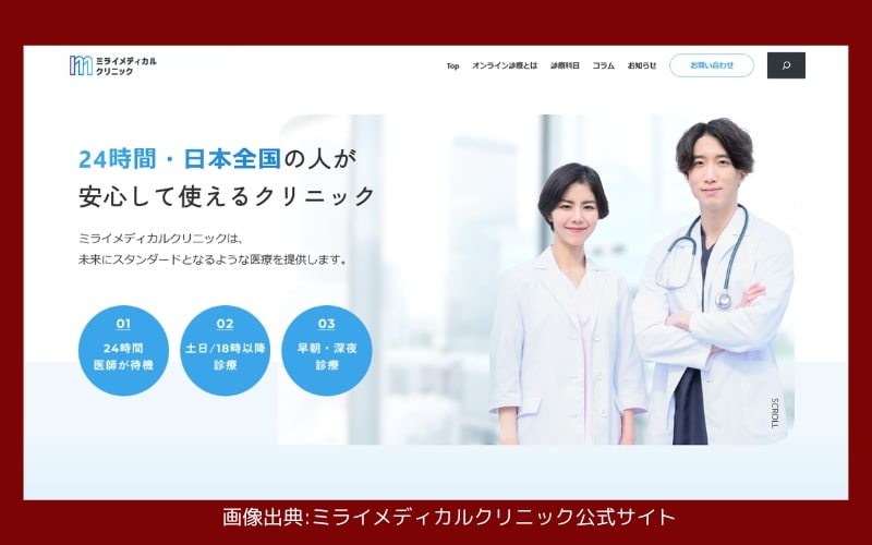 ソクピルは東京都にあるミライメディカルクリニックが提携院