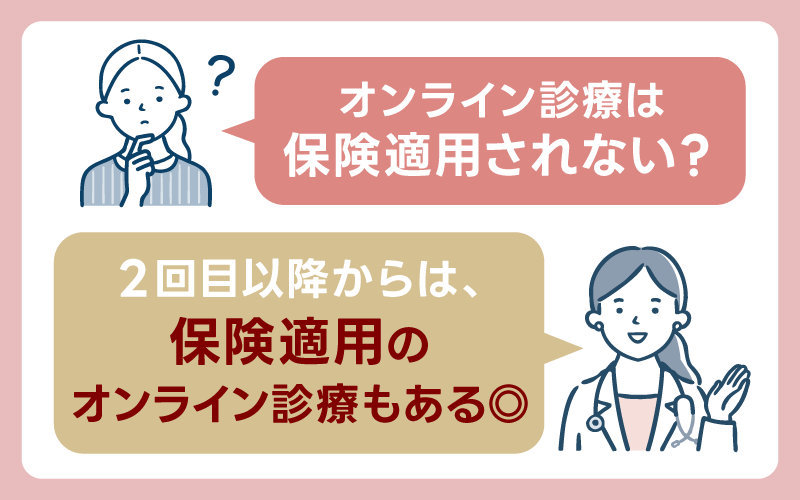 初診からネットで保険適用できるオンライン診療はほとんどない