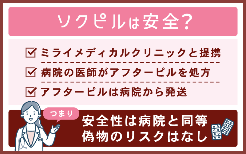 ソクピルは安全で偽物の危険性はない